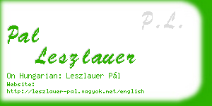 pal leszlauer business card